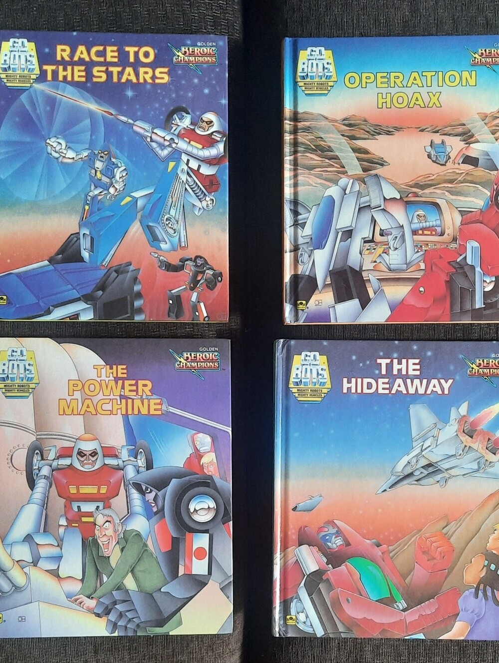 Vintage 1985 Tonka GoBots Golden Books Hardcover Lot of 4 - Excellent Condition